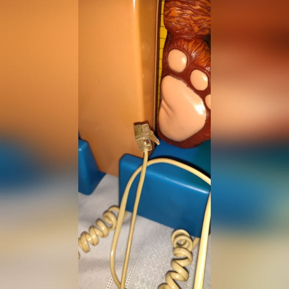 Vintage Teddy Bear Phone telephone PUSH BUTTON 80s Carlton HONG KONG - Picture 4 of 10